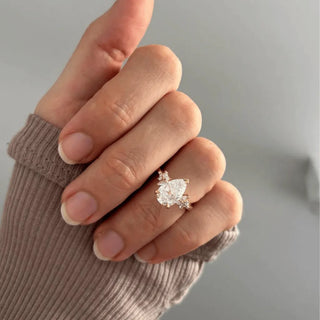 Round Halo, Pave & Split Shank Engagement Ring – 1.93 CT Lab Grown Diamond