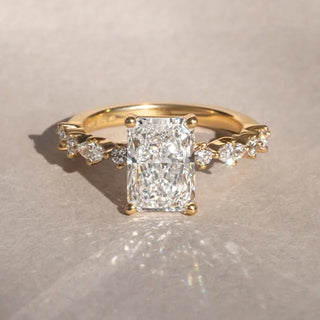 Round Halo, Pave & Split Shank Engagement Ring – 1.93 CT Lab Grown Diamond