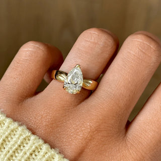 Round Halo, Pave & Split Shank Engagement Ring – 1.93 CT Lab Grown Diamond