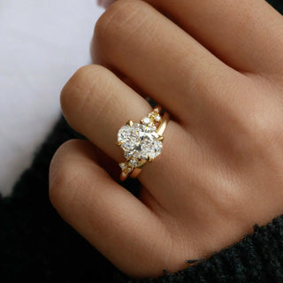 Round Halo, Pave & Split Shank Engagement Ring – 1.93 CT Lab Grown Diamond