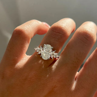Round Halo, Pave & Split Shank Engagement Ring – 1.93 CT Lab Grown Diamond