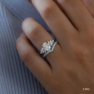 Round Halo, Pave & Split Shank Engagement Ring – 1.93 CT Lab Grown Diamond