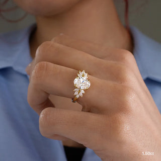 Round Halo, Pave & Split Shank Engagement Ring – 1.93 CT Lab Grown Diamond