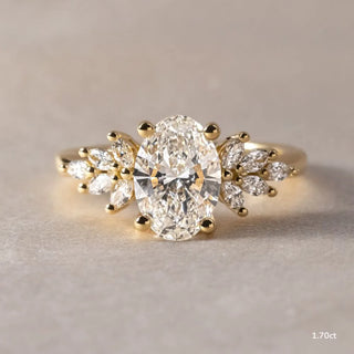 Round Halo, Pave & Split Shank Engagement Ring – 1.93 CT Lab Grown Diamond