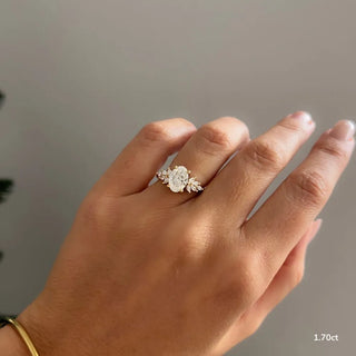 Round Halo, Pave & Split Shank Engagement Ring – 1.93 CT Lab Grown Diamond
