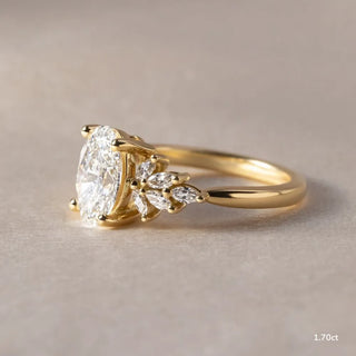 Round Halo, Pave & Split Shank Engagement Ring – 1.93 CT Lab Grown Diamond