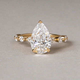 Round Halo, Pave & Split Shank Engagement Ring – 1.93 CT Lab Grown Diamond