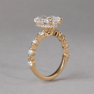 Round Halo, Pave & Split Shank Engagement Ring – 1.93 CT Lab Grown Diamond