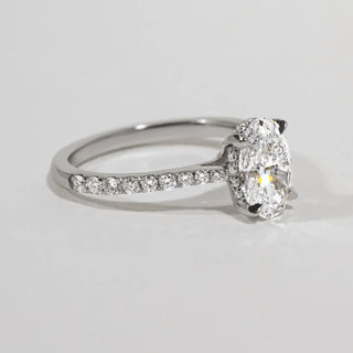 Round Halo, Pave & Split Shank Engagement Ring – 1.93 CT Lab Grown Diamond