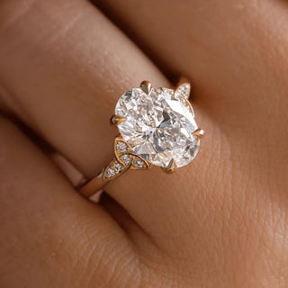 Round Halo, Pave & Split Shank Engagement Ring – 1.93 CT Lab Grown Diamond