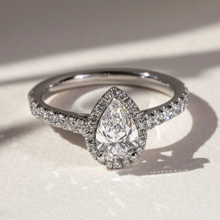 Round Halo, Pave & Split Shank Engagement Ring – 1.93 CT Lab Grown Diamond