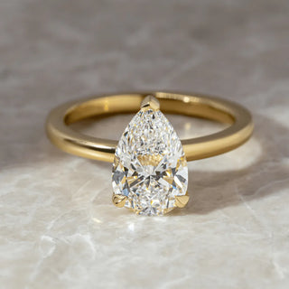 Round Halo, Pave & Split Shank Engagement Ring – 1.93 CT Lab Grown Diamond