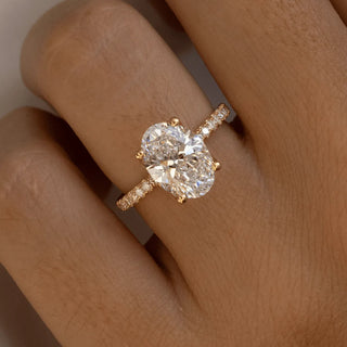 Round Halo, Pave & Split Shank Engagement Ring – 1.93 CT Lab Grown Diamond