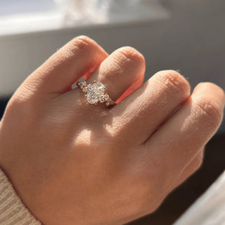 Round Halo, Pave & Split Shank Engagement Ring – 1.93 CT Lab Grown Diamond
