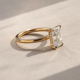 Round Halo, Pave & Split Shank Engagement Ring – 1.93 CT Lab Grown Diamond