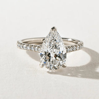 Round Halo, Pave & Split Shank Engagement Ring – 1.93 CT Lab Grown Diamond