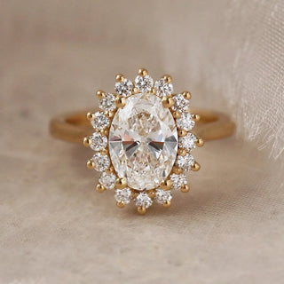 Round Halo, Pave & Split Shank Engagement Ring – 1.93 CT Lab Grown Diamond