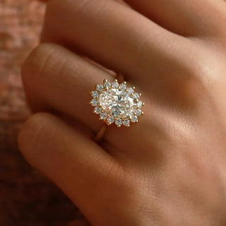 Round Halo, Pave & Split Shank Engagement Ring – 1.93 CT Lab Grown Diamond