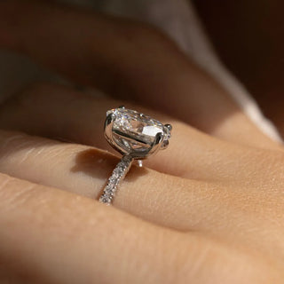 Round Halo, Pave & Split Shank Engagement Ring – 1.93 CT Lab Grown Diamond