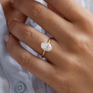 Round Halo, Pave & Split Shank Engagement Ring – 1.93 CT Lab Grown Diamond