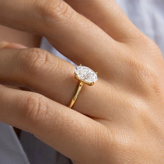 Round Halo, Pave & Split Shank Engagement Ring – 1.93 CT Lab Grown Diamond