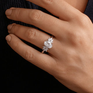 Round Halo, Pave & Split Shank Engagement Ring – 1.93 CT Lab Grown Diamond