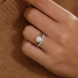 Round Halo, Pave & Split Shank Engagement Ring – 1.93 CT Lab Grown Diamond