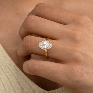 Round Halo, Pave & Split Shank Engagement Ring – 1.93 CT Lab Grown Diamond