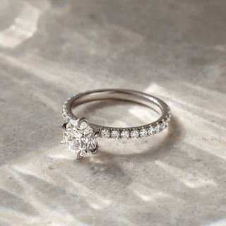 Round Halo, Pave & Split Shank Engagement Ring – 1.93 CT Lab Grown Diamond