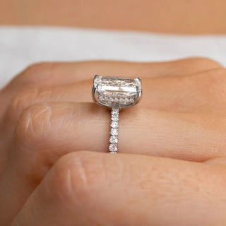 Round Halo, Pave & Split Shank Engagement Ring – 1.93 CT Lab Grown Diamond