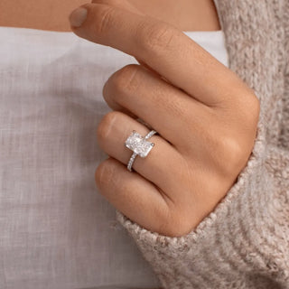 Round Halo, Pave & Split Shank Engagement Ring – 1.93 CT Lab Grown Diamond