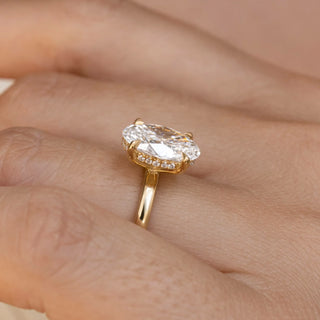 Round Halo, Pave & Split Shank Engagement Ring – 1.93 CT Lab Grown Diamond