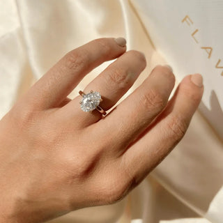 Round Halo, Pave & Split Shank Engagement Ring – 1.93 CT Lab Grown Diamond