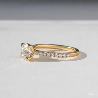 Round Halo, Pave & Split Shank Engagement Ring – 1.93 CT Lab Grown Diamond