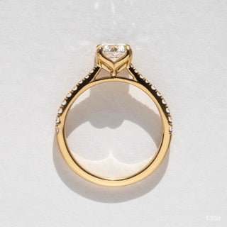 Round Halo, Pave & Split Shank Engagement Ring – 1.93 CT Lab Grown Diamond