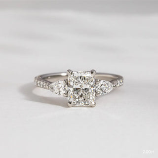 Round Halo, Pave & Split Shank Engagement Ring – 1.93 CT Lab Grown Diamond