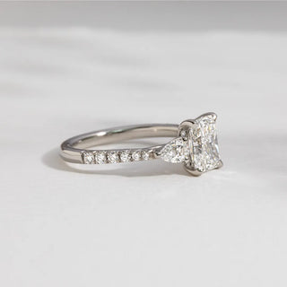 Round Halo, Pave & Split Shank Engagement Ring – 1.93 CT Lab Grown Diamond