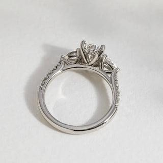 Round Halo, Pave & Split Shank Engagement Ring – 1.93 CT Lab Grown Diamond