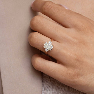 Round Halo, Pave & Split Shank Engagement Ring – 1.93 CT Lab Grown Diamond