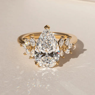 Round Halo, Pave & Split Shank Engagement Ring – 1.93 CT Lab Grown Diamond