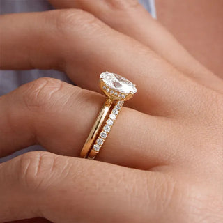 Round Halo, Pave & Split Shank Engagement Ring – 1.93 CT Lab Grown Diamond