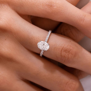 Round Halo, Pave & Split Shank Engagement Ring – 1.93 CT Lab Grown Diamond