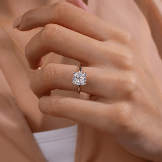Round Halo, Pave & Split Shank Engagement Ring – 1.93 CT Lab Grown Diamond