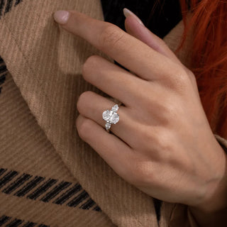 Round Halo, Pave & Split Shank Engagement Ring – 1.93 CT Lab Grown Diamond