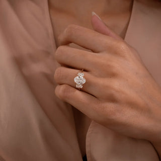 Round Halo, Pave & Split Shank Engagement Ring – 1.93 CT Lab Grown Diamond