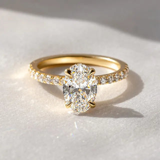 Round Halo, Pave & Split Shank Engagement Ring – 1.93 CT Lab Grown Diamond