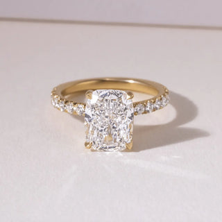 Round Halo, Pave & Split Shank Engagement Ring – 1.93 CT Lab Grown Diamond