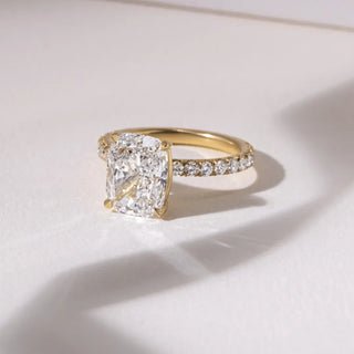 Round Halo, Pave & Split Shank Engagement Ring – 1.93 CT Lab Grown Diamond