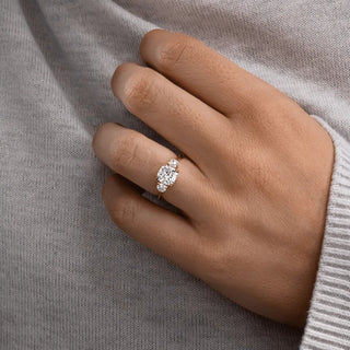 Round Halo, Pave & Split Shank Engagement Ring – 1.93 CT Lab Grown Diamond