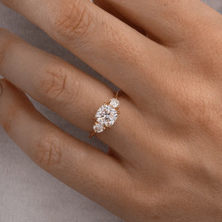 Round Halo, Pave & Split Shank Engagement Ring – 1.93 CT Lab Grown Diamond